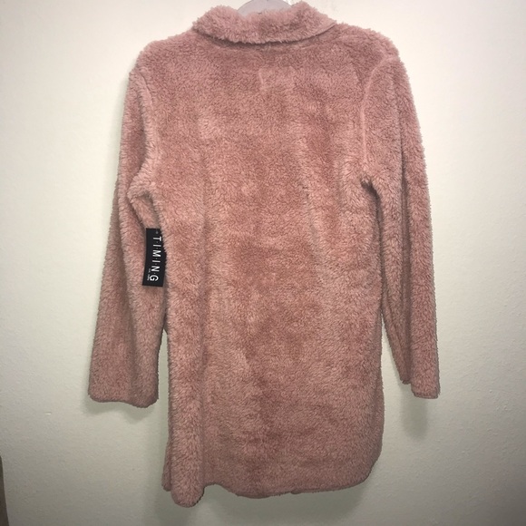 NWT Nordstrom Cozy Teddy Wrap Sherpa Coat - Picture 5 of 7